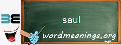 WordMeaning blackboard for saul